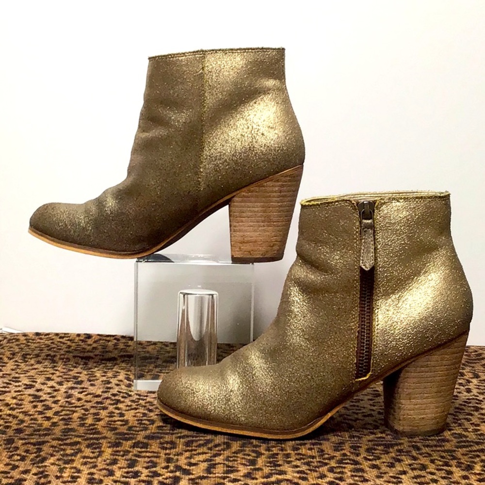 BP Metallic Gold Booties Sz 7